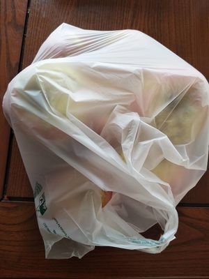 Food Grade Small Biodegradable Plastic Bags 22+12 x 50 Cm For Fruits