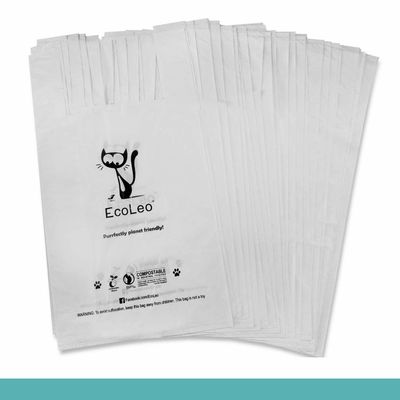 White Biodegradable Human Waste Bags Custom Made Size High Capacity
