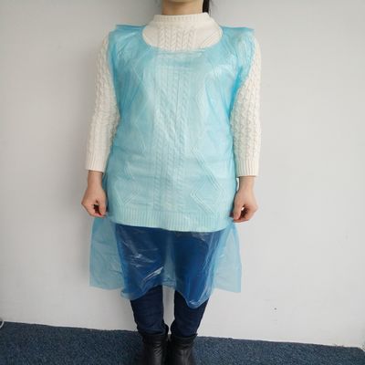 Loose Flexible Biodegradable Aprons 40 % Bio Based Light Blue Apply To Women