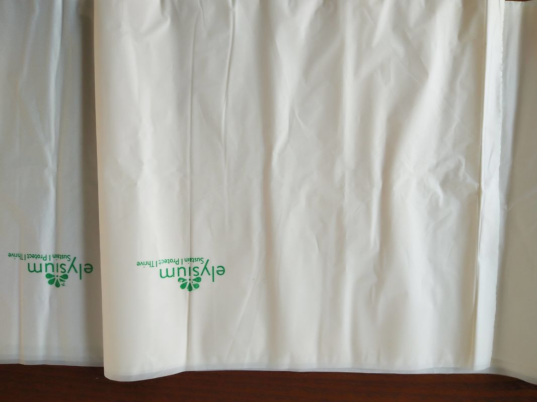 White Organic Biodegradable Garbage Bags 70 X 110 / 60 X 80 CM With Printing