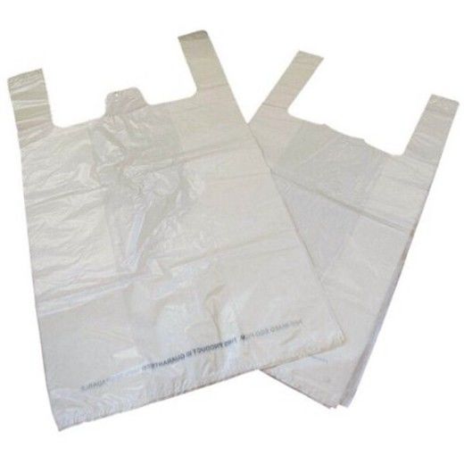 Hundred Percent Biodegradable Plastic Shopping Bags 55 × 28 + 16 Cm Size