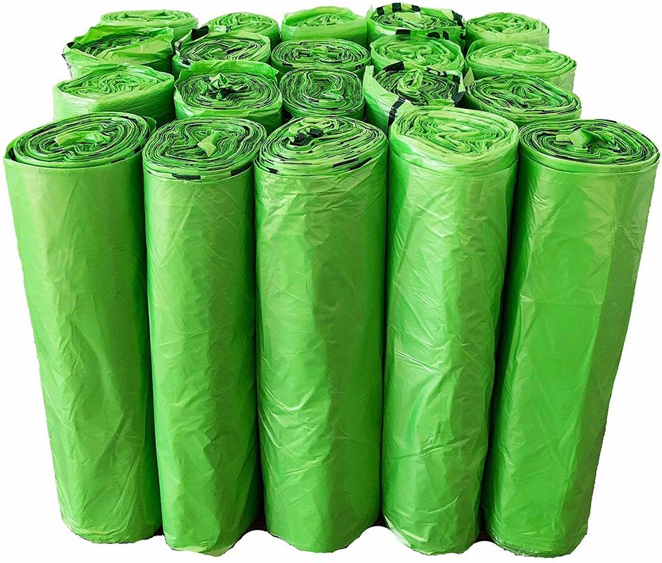 Green Biodegradable Cornstarch Bags 40 X 55 Centimeter No Pollution