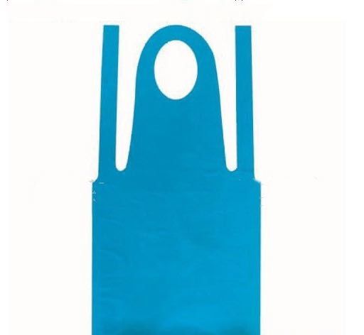 Custom Blue Disposable Plastic Aprons For Hypermarket