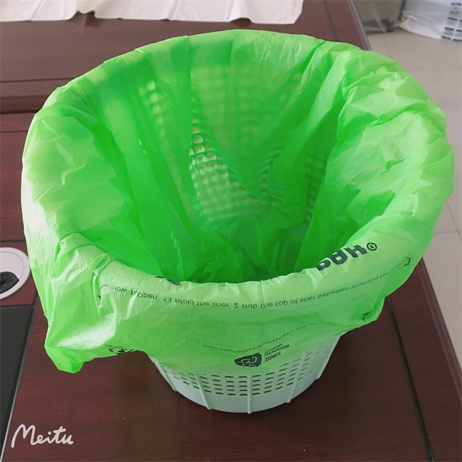 Custom Green Biodegradable Garbage Bags