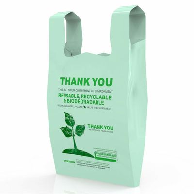 Transparent Corn Starch Carry Bags Tasteless Biodegradable Plastic Bags