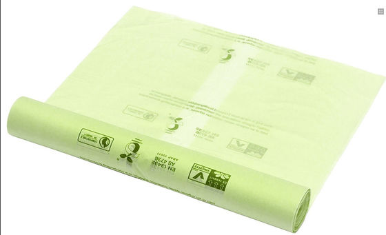 Flat 100% Biodegradable Plastic Shopping Bags For Home Municipal Composting