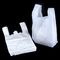 White 100 Biodegradable Plastic Bags , T Shirt Shape Compostable Shopping Bags